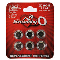 Screaming O Card of 6 x AG13 batteries (LR44)