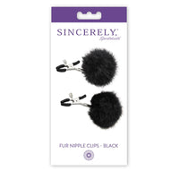 Sincerely Fur Nipple Clips - Black