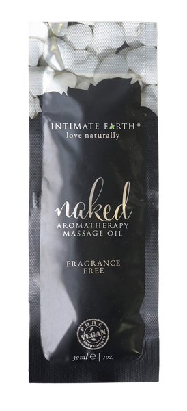 Intimate Earth Massage Oil 30ml/1 oz Foil - Naked