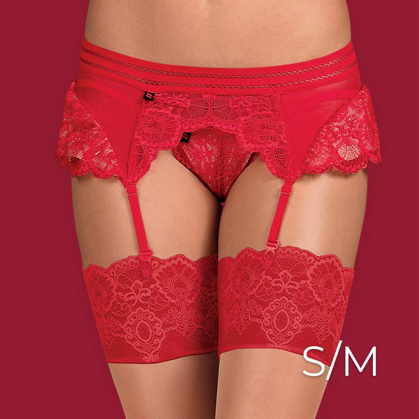 Obsessive -  garter belt S/M - Red