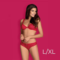 Obsessive  Rougebelle 2 pcs set L/XL - Red