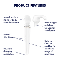 Satisfyer Double Wand-er white incl. Bluetooth and App