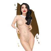 Penthouse - Scandalous - Turtleneck fishnet teddy - white - XL