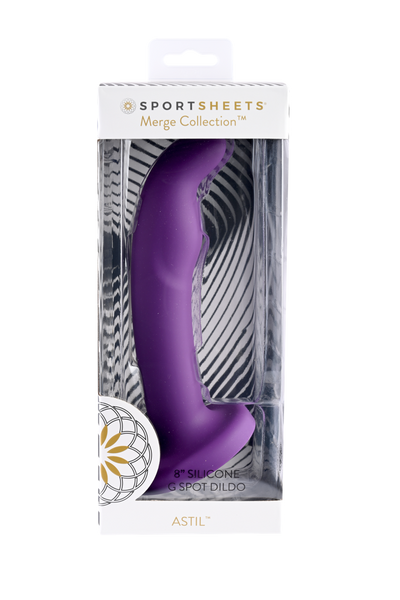Sportsheets Merge Collection - Astil - 8" Solid Silicone G-Spot Dildo