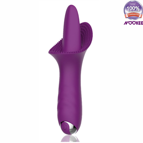 VIBRATOR - TONGUE CLITORIS G SPOT MULTI SPEED  - USB - FREE LUBE