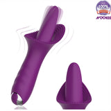 VIBRATOR - TONGUE CLITORIS G SPOT MULTI SPEED  - USB - FREE LUBE