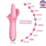 VIBRATOR - TONGUE CLITORIS G SPOT MULTI SPEED  - USB - FREE LUBE