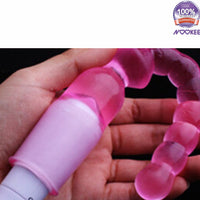 BUTT PLUG VIBRATOR - ANAL BEADS - SOFT SMOOTH FLEXIBLE JELLY + FREE BATTERIES & LUBE!