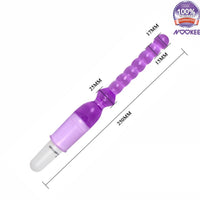 BUTT PLUG VIBRATOR - ANAL BEADS - SOFT SMOOTH FLEXIBLE JELLY + FREE BATTERIES & LUBE!