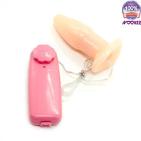 ANAL BUTT PLUG - REMOTE CONTROL VIBRATOR - MID SIZE SILICONE + FREE BATTERIES & LUBE