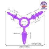 ANAL BUTT PLUG - THREE STYLES & SIZES IN ONE + FREE LUBE