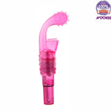 VIBRATOR MASSAGE WAND WITH G SPOT VIBRATOR & CLITORAL STIMULATOR - FREE BATTERIES + LUBE