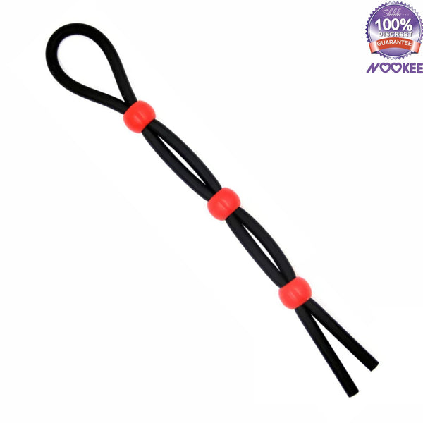 PENIS RING WITH ADJUSTABLE STRAP - HELPS ENHANCE AN ERECTION + FREE LUBE