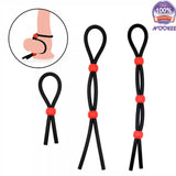 PENIS RING WITH ADJUSTABLE STRAP - HELPS ENHANCE AN ERECTION + FREE LUBE