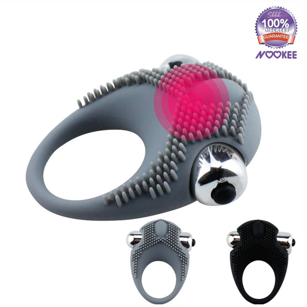 VIBRATING COCK RING WITH VIBRATING FINGERS + FREE BATTERIES & LUBE