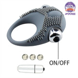 VIBRATING COCK RING WITH VIBRATING FINGERS + FREE BATTERIES & LUBE