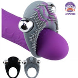 VIBRATING COCK RING WITH VIBRATING FINGERS + FREE BATTERIES & LUBE