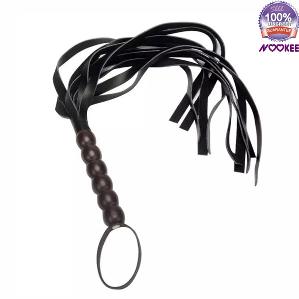 BONDAGE WHIP - PREMIUM BRAIDED LEATHER