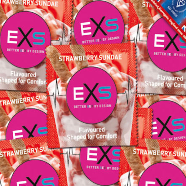 EXS STRAWBERRY FLAVOURED CONDOMS
