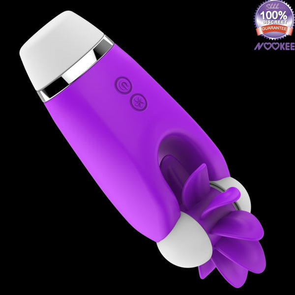 VIBRATOR CLIT LICKING TONGUE - SOFT SMOOTH SILICONE - USB + FREE LUBE
