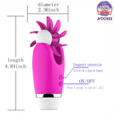 VIBRATOR CLIT LICKING TONGUE - SOFT SMOOTH SILICONE - USB + FREE LUBE