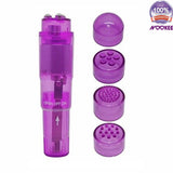 VIBRATOR & CLITORIS MASSAGER - 4 DIFFERENT HEADS + FREE LUBE