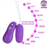 VIBRATOR - 10 SPEED LOVE EGG - WIRELESS REMOTE CONTROL + FREE BATTERIES & LUBE