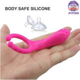 PENIS COCK RING - STRONG VIBRATIONS - 2 IN 1 FOR COUPLES + FREE BATTERIES + LUBE