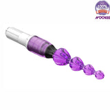 BUTT PLUG - VIBRATING BEADED ANAL POLE - FLEXIBLE + FREE BATTERIES & LUBE