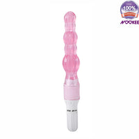 BUTT PLUG - VIBRATING BEADED ANAL POLE - FLEXIBLE + FREE BATTERIES & LUBE