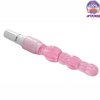BUTT PLUG - VIBRATING BEADED ANAL POLE - FLEXIBLE + FREE BATTERIES & LUBE