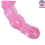 BUTT PLUG - VIBRATING BEADED ANAL POLE - FLEXIBLE + FREE BATTERIES & LUBE