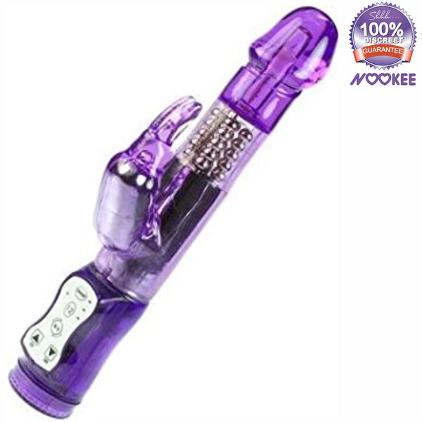 RAMPANT RABBIT VIBRATOR - 36 SPEEDS & PATTERNS - 10 INCH LENGTH + FREE LUBE & BATTERIES